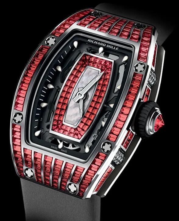 Replica Richard Mille RM 007 White Gold Red Diamonds Watch